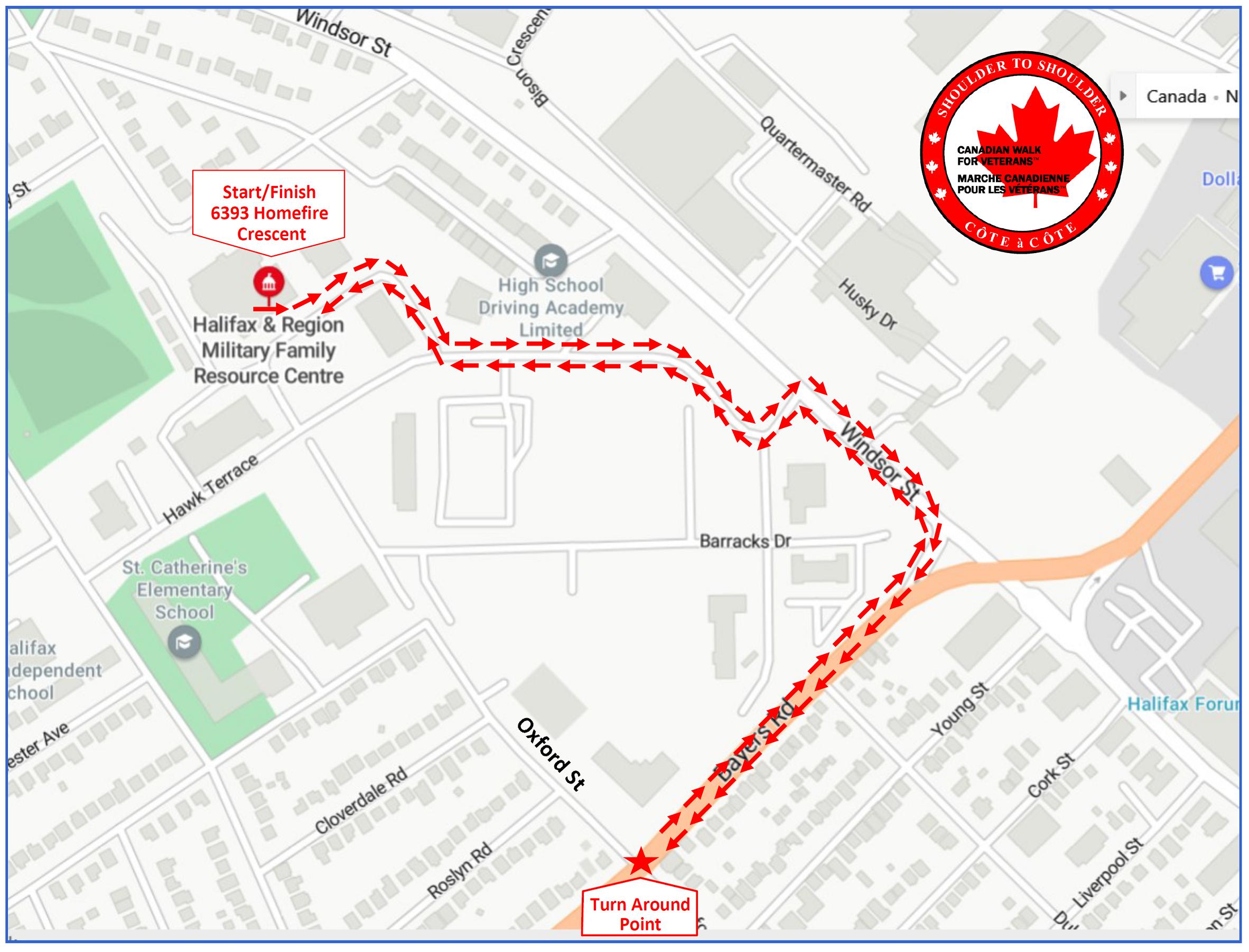 Halifax Route Map